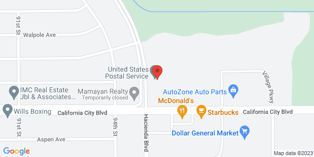 21100 Hacienda Blvd, California City, California, CA, 93505-9998 Map