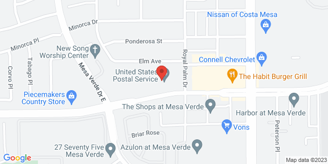 1590 Adams Ave, Costa Mesa, California, CA, 92628-9998 Map