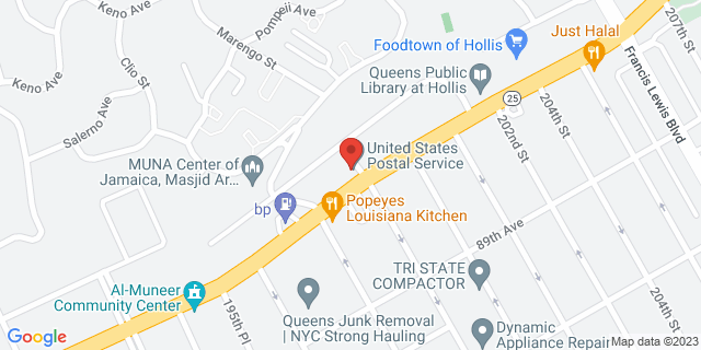 19733 Hillside Ave, Hollis, New York, NY, 11423-9993 Map