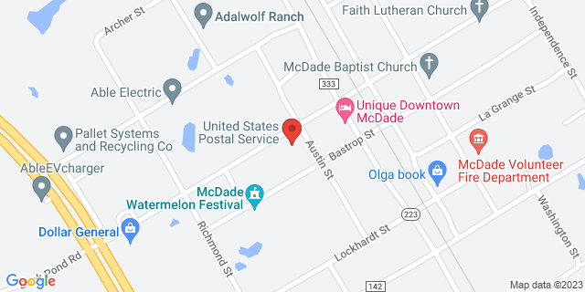 161 Waco St, Mc Dade, Texas, TX, 78650-9998 Map