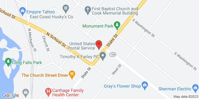 521 State St, Carthage, New York, NY, 13619-9998 Map