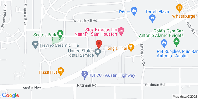 1107 Austin Hwy, San Antonio, Texas, TX, 78209-9800 Map