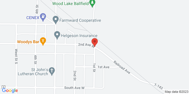 1 2Nd Ave, Wood Lake, Minnesota, MN, 56297-5000 Map