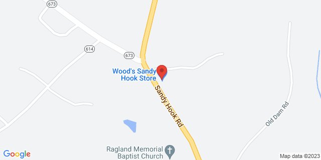 2883 Sandy Hook Rd, Sandy Hook, Virginia, VA, 23153-9998 Map