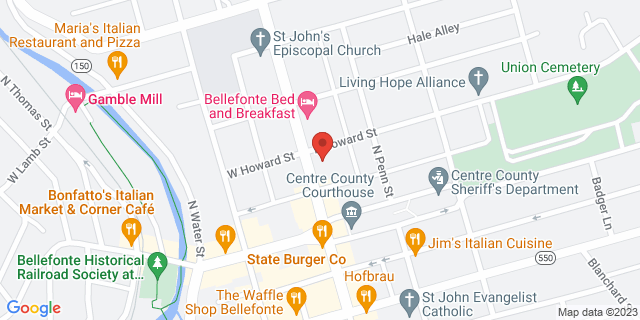 132 N Allegheny St, Bellefonte, Pennsylvania, PA, 16823-9998 Map