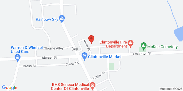 201 Irwin St, Clintonville, Pennsylvania, PA, 16372-9800 Map