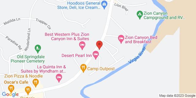 625 Zion Park Blvd, Springdale, Utah, UT, 84767-9400 Map