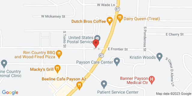 100 W Frontier St, Payson, Arizona, AZ, 85541-9998 Map