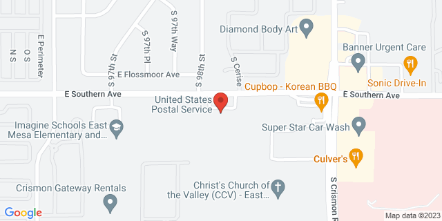 9855 E Southern Ave, York, Arizona, AZ, 85209-9998 Map