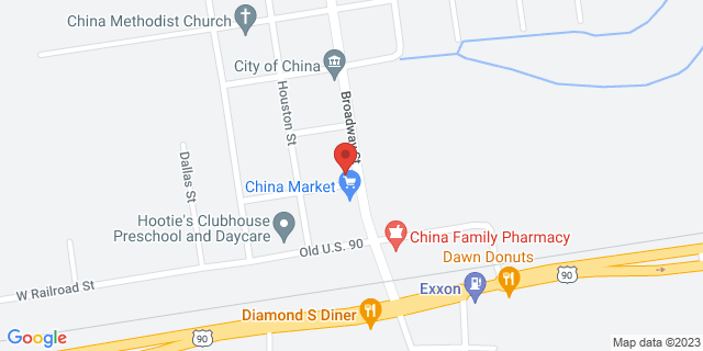 305 N Broadway St, China, Texas, TX, 77613-0016 Map