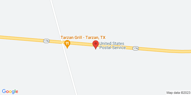 2764 State Highway 176, Tarzan, Texas, TX, 79783-9998 Map