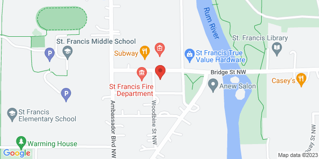 3726 Bridge St Nw, Saint Francis, Minnesota, MN, 55070-7703 Map