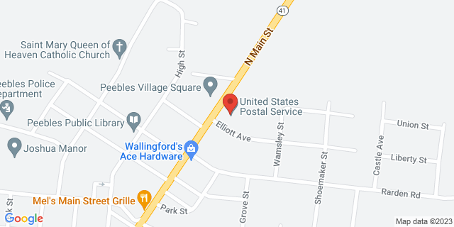 184 N Main St, Peebles, Ohio, OH, 45660-1296 Map