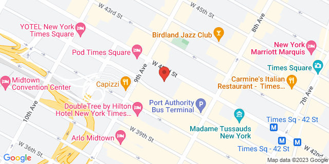 340 W 42Nd St Fl 3, New York, New York, NY, 10036-9992 Map