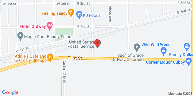 115 Sherman Ave, Ordway, Colorado, CO, 81063-9998 Map