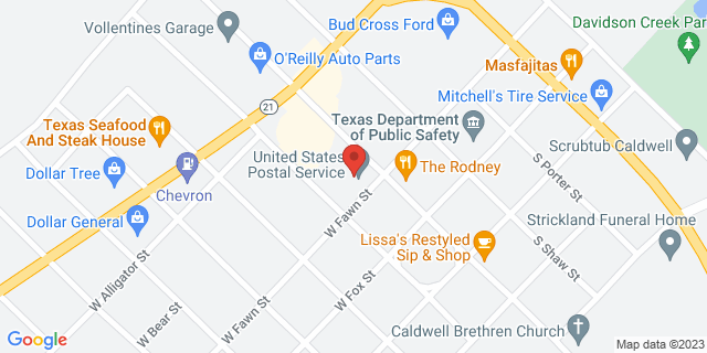 201 N Main St, Caldwell, Texas, TX, 77836-9998 Map