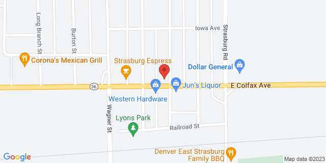 56691 E Colfax Ave, Strasburg, Colorado, CO, 80136-9998 Map