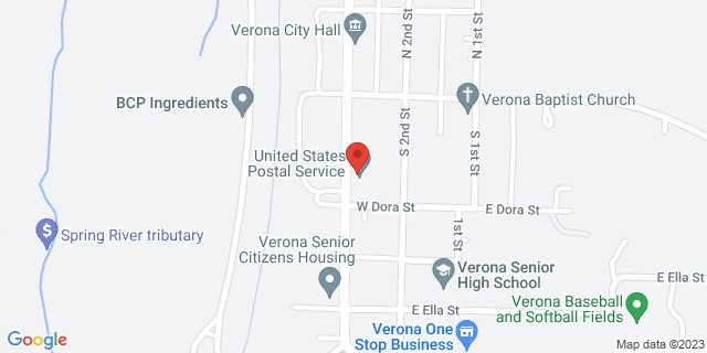 170 S 3Rd St, Verona, Missouri, MO, 65769-9998 Map