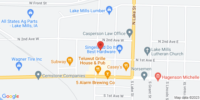 206 N Mill St, Lake Mills, Iowa, IA, 50450-1350 Map