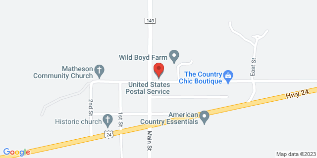 37021 Broadway Ave, Matheson, Colorado, CO, 80830-9710 Map