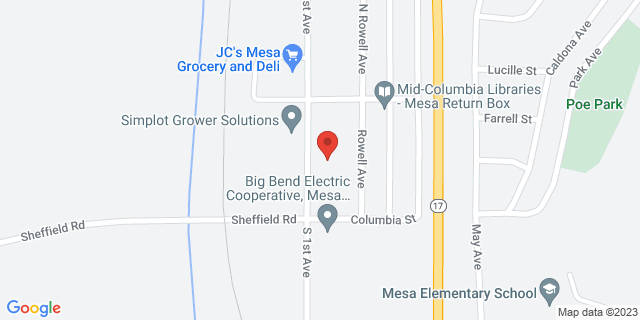 111 First Ave, Mesa, Washington, WA, 99343-9998 Map