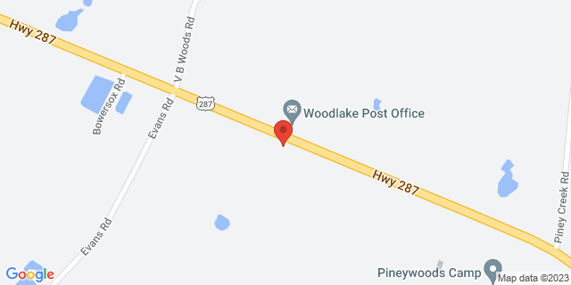 5923 E Us Highway 287, Woodlake, Texas, TX, 75865-9998 Map