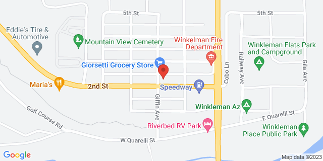 301 Giffin Ave, Winkelman, Arizona, AZ, 85192-9998 Map