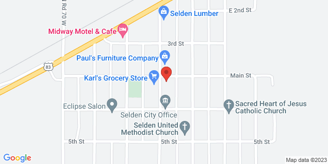 102 S Kansas Ave, Selden, Kansas, KS, 67757-9998 Map