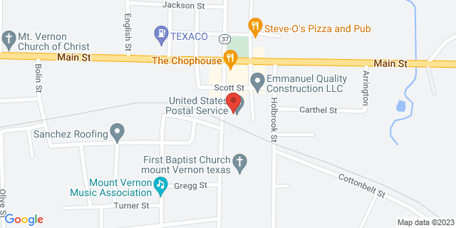 207 Kaufman St S, Mount Vernon, Texas, TX, 75457-9998 Map