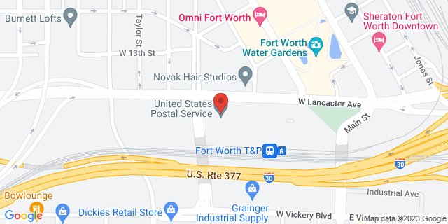 251 W Lancaster Ave, Fort Worth, Texas, TX, 76102-9997 Map