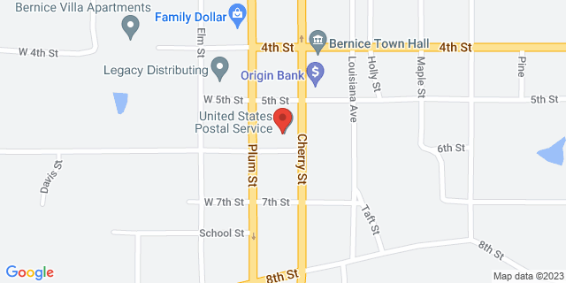 74 6Th St, Bernice, Louisiana, LA, 71222-9998 Map