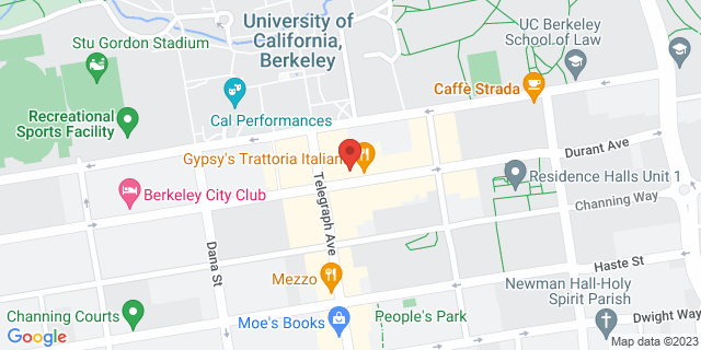 2515 1/2 Durant Ave, Berkeley, California, CA, 94704-9991 Map