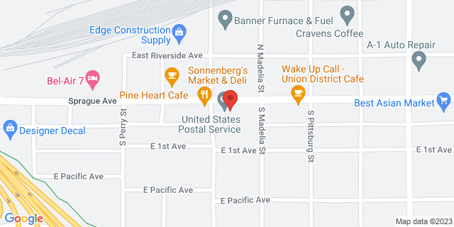 1602 E Sprague Ave, Spokane, Washington, WA, 99202-9998 Map