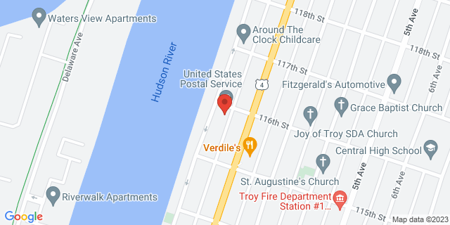 2 116Th St, Troy, New York, NY, 12182-9998 Map