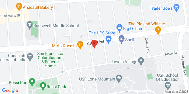 3245 Geary Blvd, San Francisco, California, CA, 94118-9992 Map