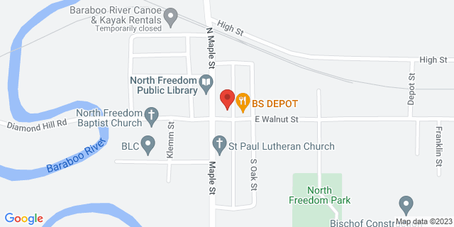 102 E Walnut St, North Freedom, Wisconsin, WI, 53951-9584 Map