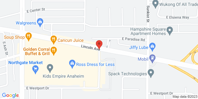 2320 E Lincoln Ave, Anaheim, California, CA, 92816-9998 Map