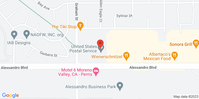 23580 Alessandro Blvd, Moreno Valley, California, CA, 92553-9998 Map