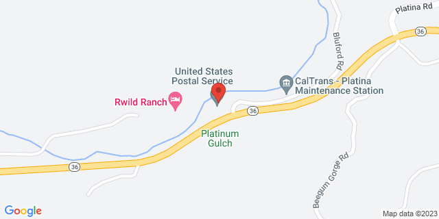 4554 State Highway 36 W, Platina, California, CA, 96076-9998 Map