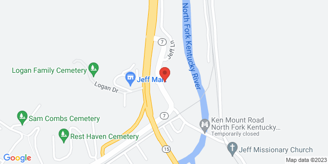 136 Ky Highway 7 Ste 101, Jeff, Kentucky, KY, 41751-9998 Map