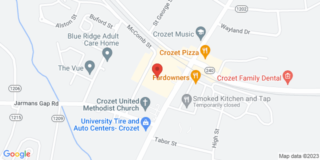 1210 Crozet Ave, Crozet, Virginia, VA, 22932-9998 Map