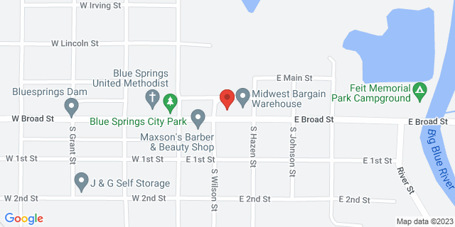 204 E Broad St, Blue Springs, Nebraska, NE, 68318-3533 Map