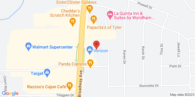 6722 S Broadway Ave Ste 100, Tyler, Texas, TX, 75703-9997 Map