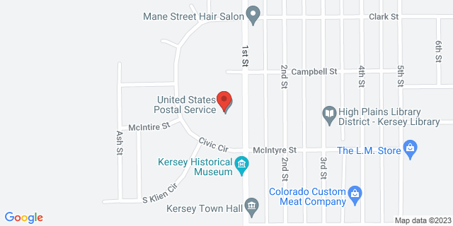 331 1St St, Kersey, Colorado, CO, 80644-9997 Map