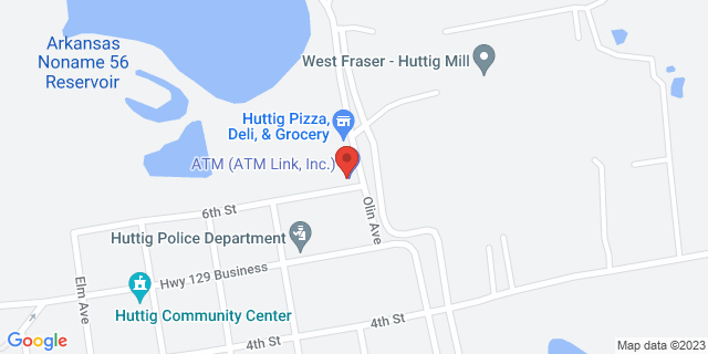 601 Olin Ave, Huttig, Arkansas, AR, 71747-9998 Map