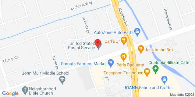 1175 Branham Ln, San Jose, California, CA, 95118-9998 Map