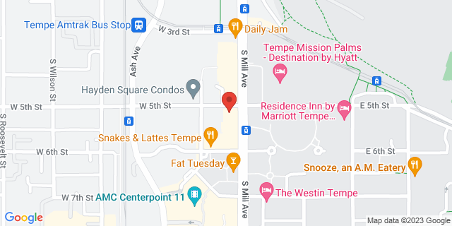 500 S Mill Ave, Tempe, Arizona, AZ, 85281-9997 Map