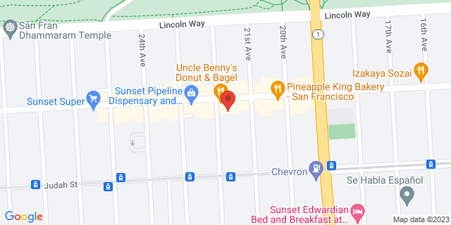 1314 22Nd Ave, San Francisco, California, CA, 94122-9991 Map