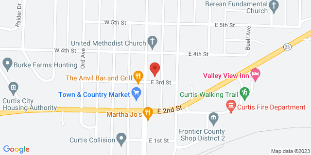 302 Center Ave, Curtis, Nebraska, NE, 69025-3002 Map