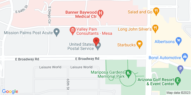 6644 E Broadway Rd, York, Arizona, AZ, 85206-9998 Map